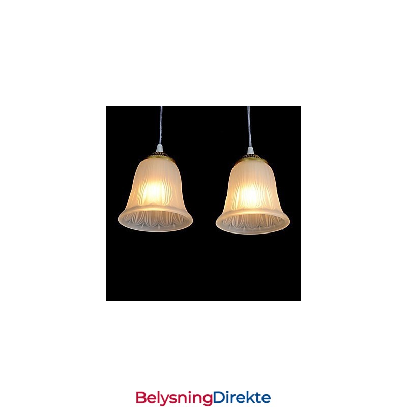 Bronse Anheng Med Fire Lys Mønster Glassskjerm Europeisk Retro Klassisk