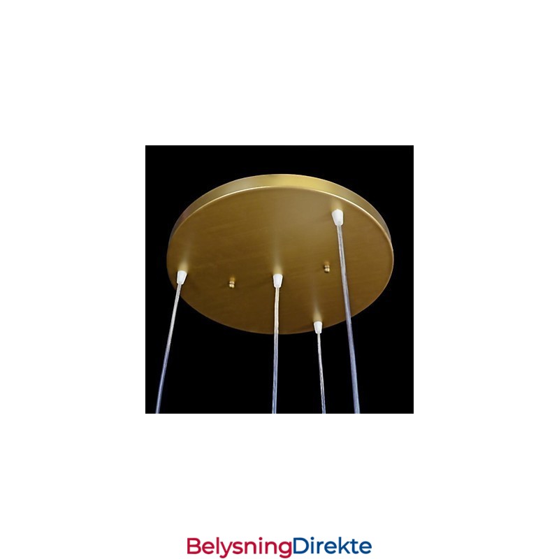 Bronse Anheng Med Fire Lys Mønster Glassskjerm Europeisk Retro Klassisk