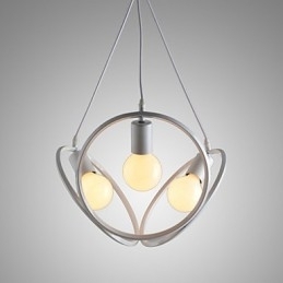 3-Lys Lysekrone Anhengslampe Tradisjonell Klassisk Retro Metall