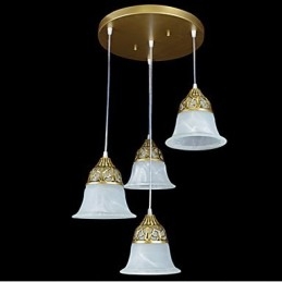 Tradisjonell Klassisk Rustikk Hytte Retro Bronse Metall Pendellampe