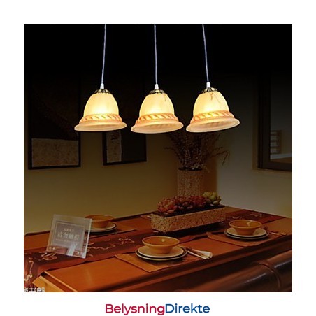 Pendel Med Tre Lys I Bronse Europeisk Retroklassiker