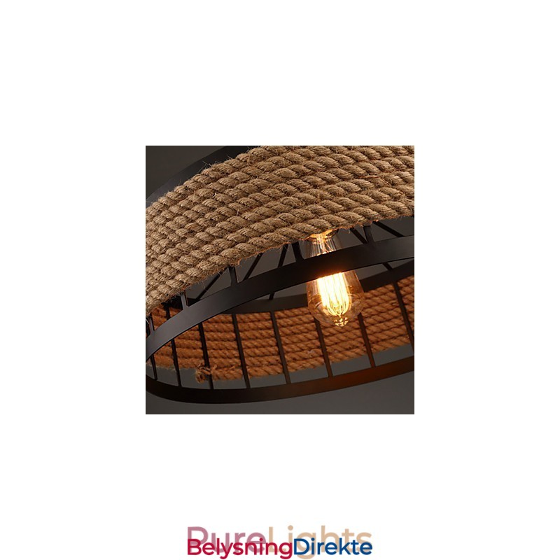 2 Lys Landlig Designer Andre Metalllysekrone Anhengslampe