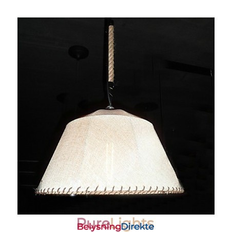 Nordamerikansk Retro-Anheng Med 1 Lys I Stoffskjerm