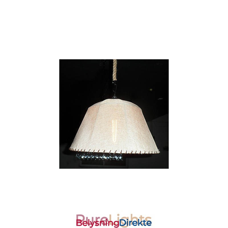 Nordamerikansk Retro-Anheng Med 1 Lys I Stoffskjerm