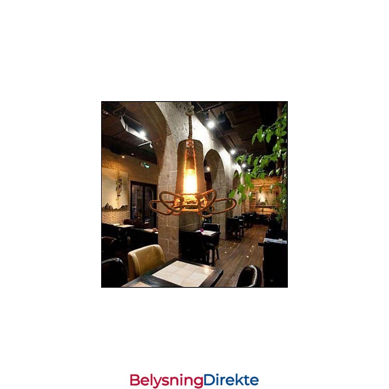 Nordamerikansk Type Landlig Industriell Hamp Retro Smijernslysekrone