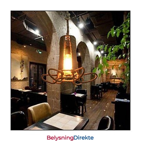 Nordamerikansk Type Landlig Industriell Hamp Retro Smijernslysekrone