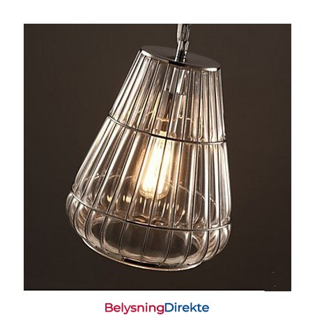 Amerikansk Glass Pendellampe Industriell Vindkafé