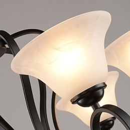 Retro Lysekrone I Landlig Metall Med 3 Lys