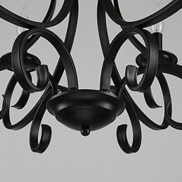 Retro Lysekrone I Landlig Metall Med 3 Lys