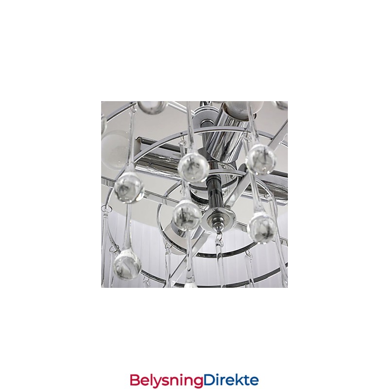 Moderne Krystallanheng Med 4 Lys Og Svart Skjerm