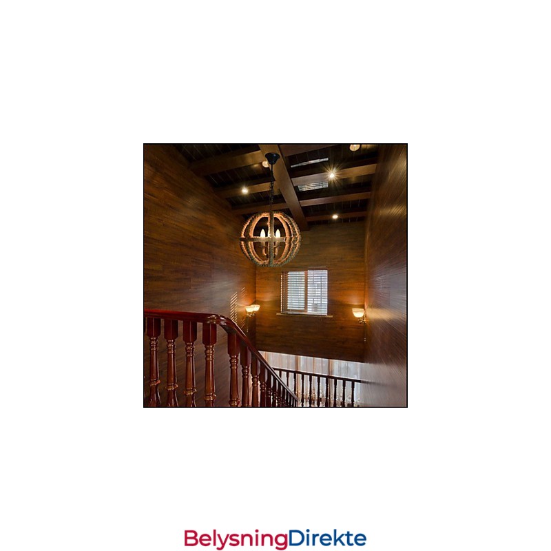 Nordamerikansk Type Landlig Industriell Hamp Retro Smijernslysekrone