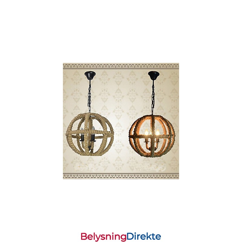 Nordamerikansk Type Landlig Industriell Hamp Retro Smijernslysekrone