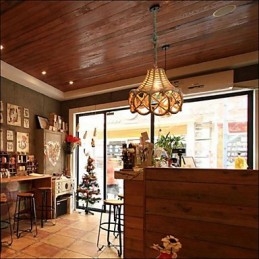 Amerikansk Landlig Vintage Jernlysekrone Industriell Hamp