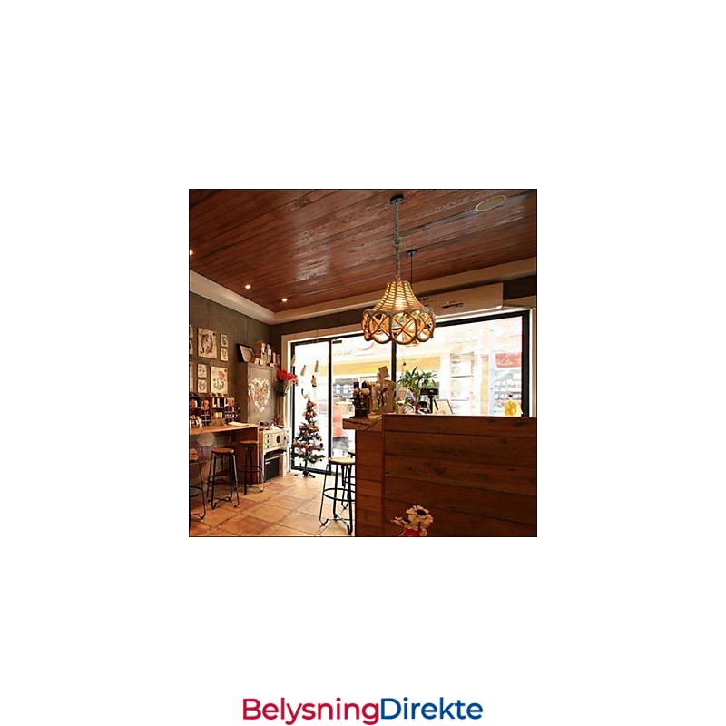 Amerikansk Landlig Vintage Jernlysekrone Industriell Hamp