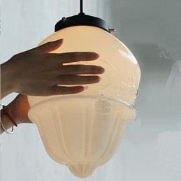 Amerikansk Retro Kremfarget Glassgjøk