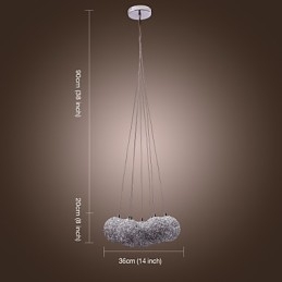 Moderne Pendellampe I Aluminium Med 7 Lys