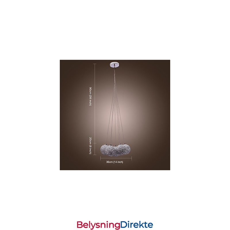 Moderne Pendellampe I Aluminium Med 7 Lys