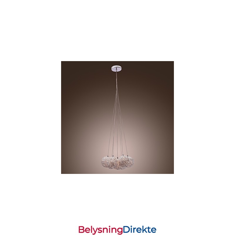 Moderne Pendellampe I Aluminium Med 7 Lys