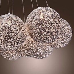 Moderne Pendellampe I Aluminium Med 7 Lys