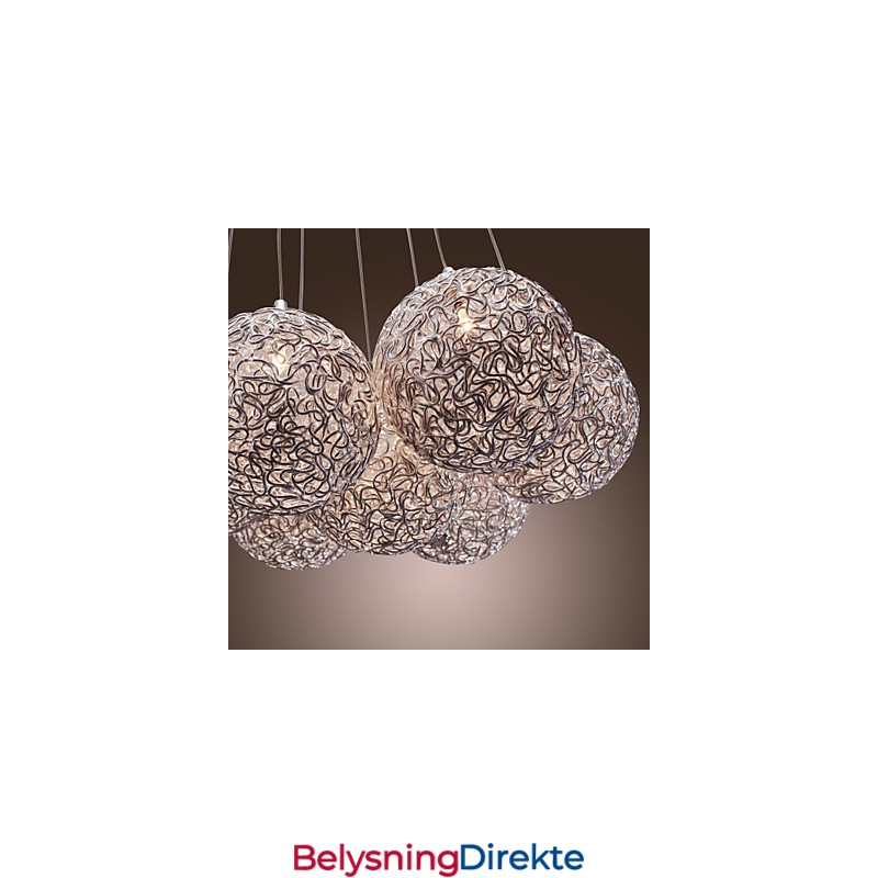 Moderne Pendellampe I Aluminium Med 7 Lys