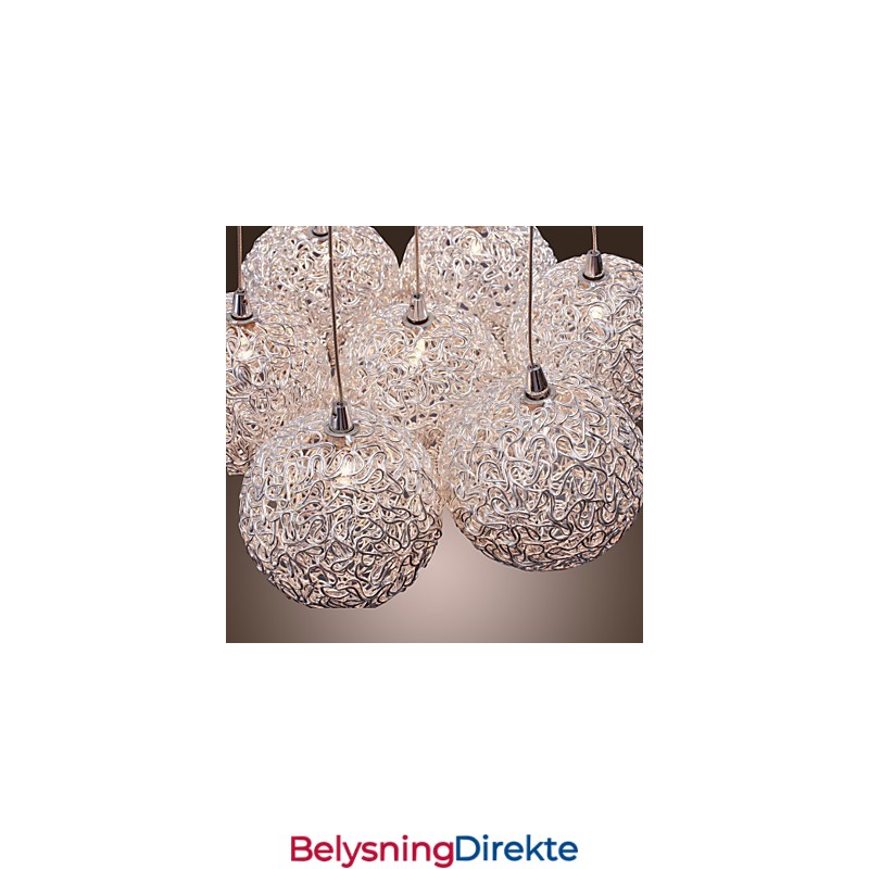 Moderne Pendellampe I Aluminium Med 7 Lys