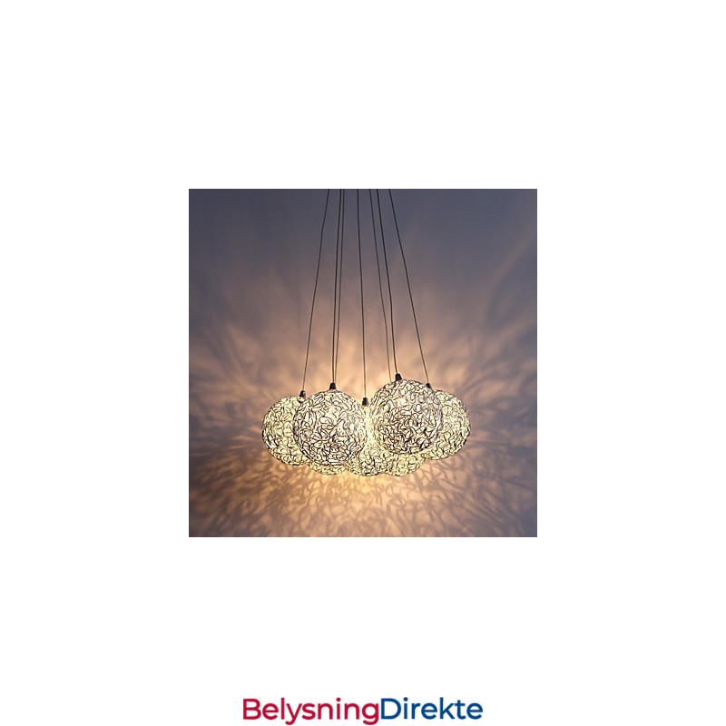 Moderne Pendellampe I Aluminium Med 7 Lys