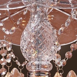 Moderne Krystall Pendellampe Med 3 Lys I Glassskjerm