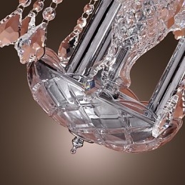 Moderne Krystall Pendellampe Med 3 Lys I Glassskjerm