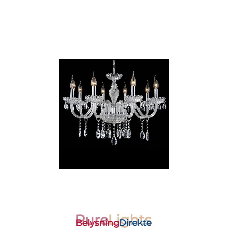 Lys I Palassstil Med Glasslysekrone Og Stearinlyspære