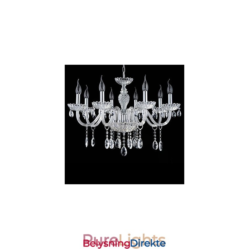 Lys I Palassstil Med Glasslysekrone Og Stearinlyspære