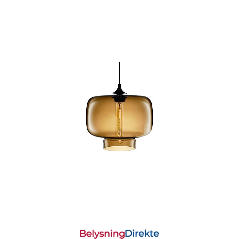 70W Moderne Glasspendellampe I Brunt, Gjennomsiktig Flaskedesign