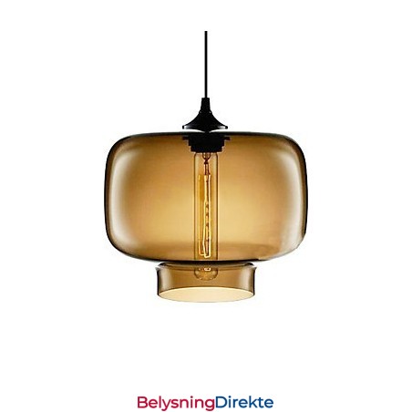 70W Moderne Glasspendellampe I Brunt, Gjennomsiktig Flaskedesign