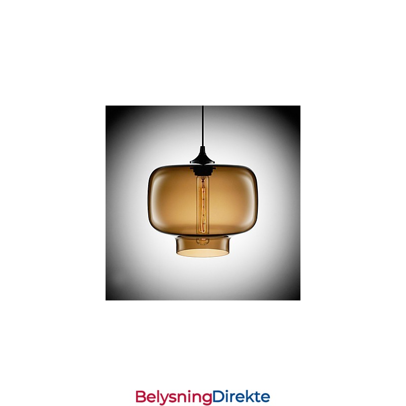 70W Moderne Glasspendellampe I Brunt, Gjennomsiktig Flaskedesign