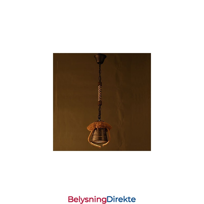 Amerikansk Landlig Retro Hamp Keramisk Lampe