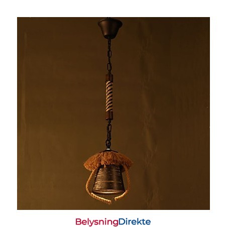 Amerikansk Landlig Retro Hamp Keramisk Lampe