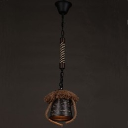 Amerikansk Landlig Retro Hamp Keramisk Lampe