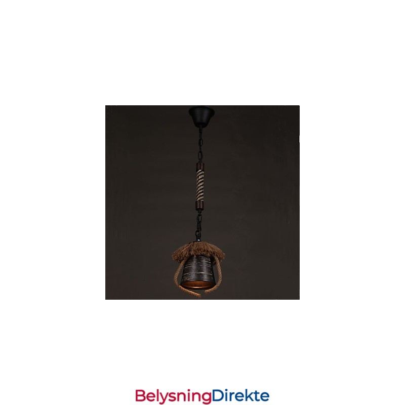 Amerikansk Landlig Retro Hamp Keramisk Lampe