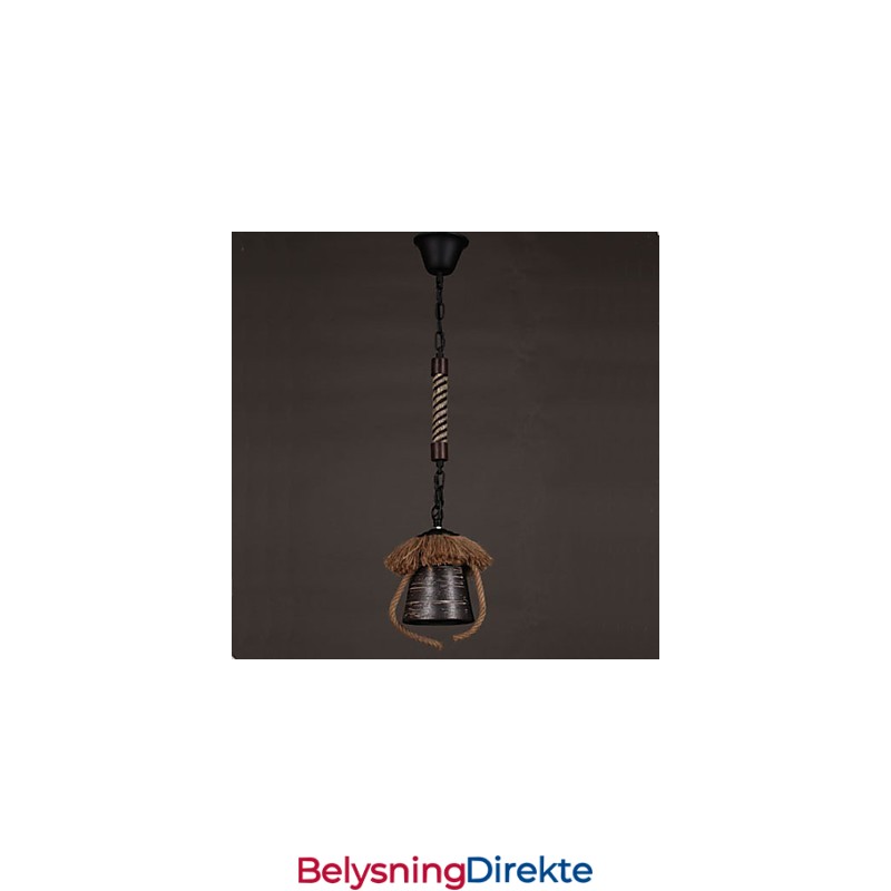 Amerikansk Landlig Retro Hamp Keramisk Lampe