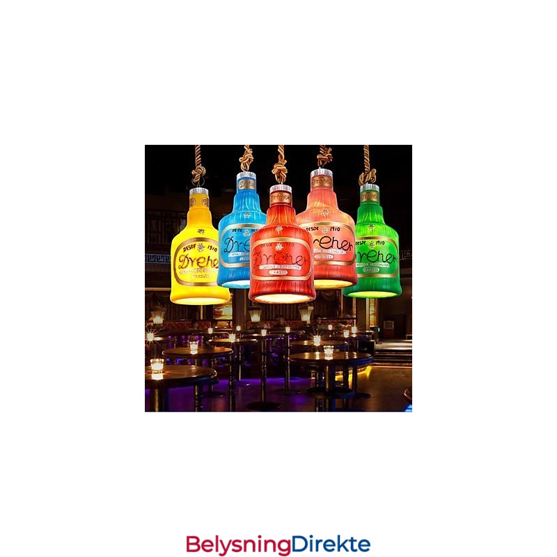 Amerikansk Enkel Retro Pendellampe Med Enkelt Hode Pendellampe