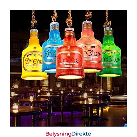 Amerikansk Enkel Retro Pendellampe Med Enkelt Hode Pendellampe