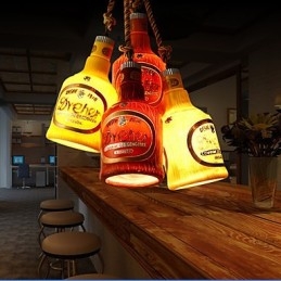 Amerikansk Enkel Retro Pendellampe Med Enkelt Hode Pendellampe