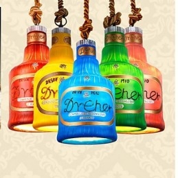 Amerikansk Enkel Retro Pendellampe Med Enkelt Hode Pendellampe