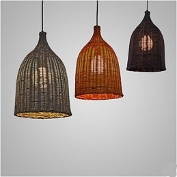 Lysekrone I Rotting Lysekrone Kreativ Retro Rottinglampe