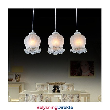 Pendel Hvit Tre Lys Europeisk Retro Klassisk