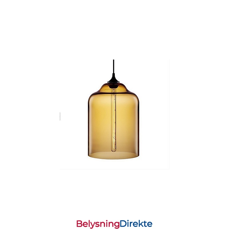 Retro Kreativ Pendellampe I Glass Med Ett Hode, Kafé I Gullfiskskålen