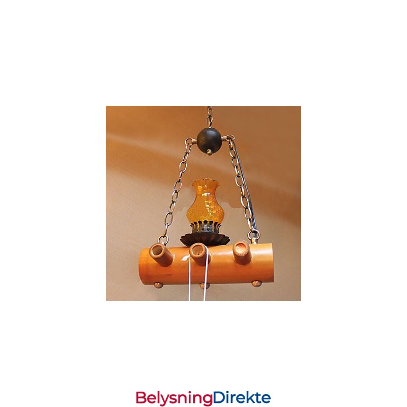 Amerikansk Landlig Antikk Bambus Lysekrone Med Ett Hode