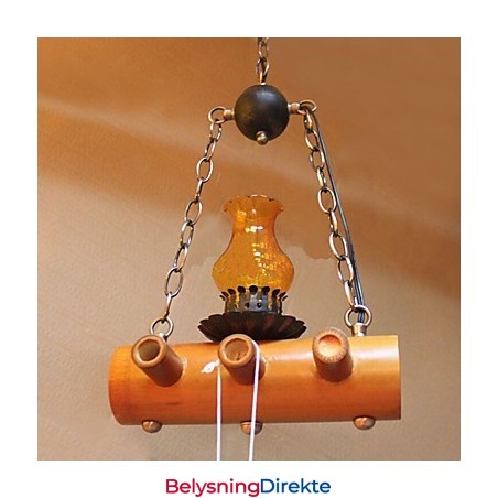 Amerikansk Landlig Antikk Bambus Lysekrone Med Ett Hode