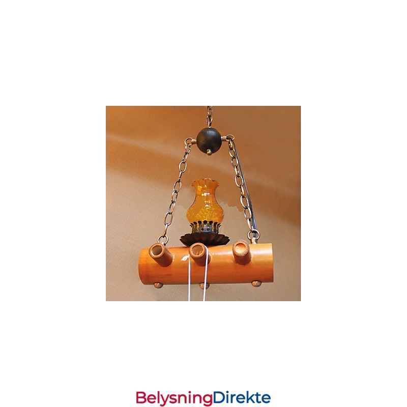 Amerikansk Landlig Antikk Bambus Lysekrone Med Ett Hode