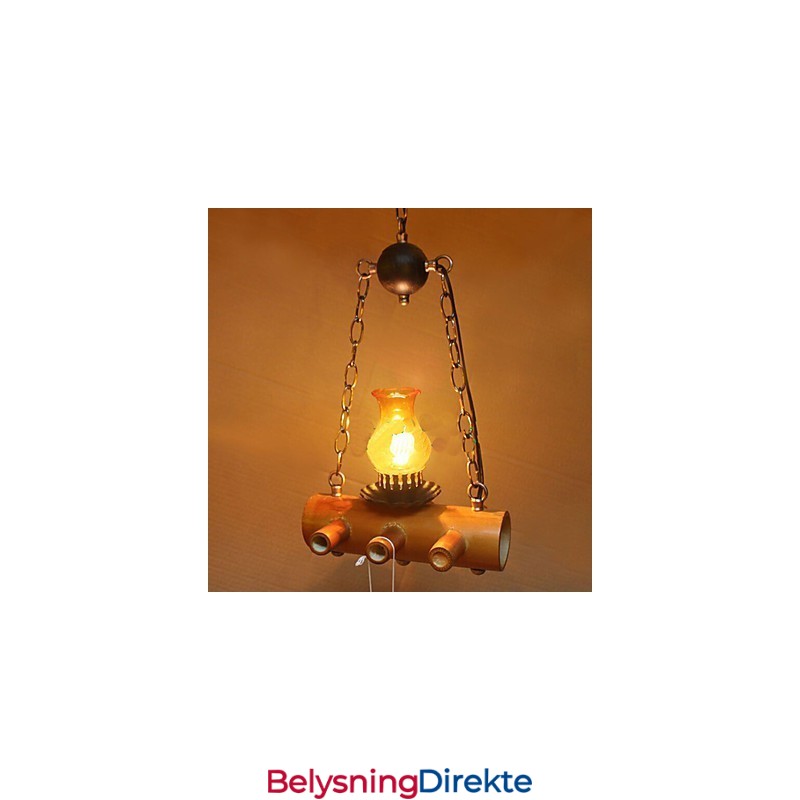 Amerikansk Landlig Antikk Bambus Lysekrone Med Ett Hode