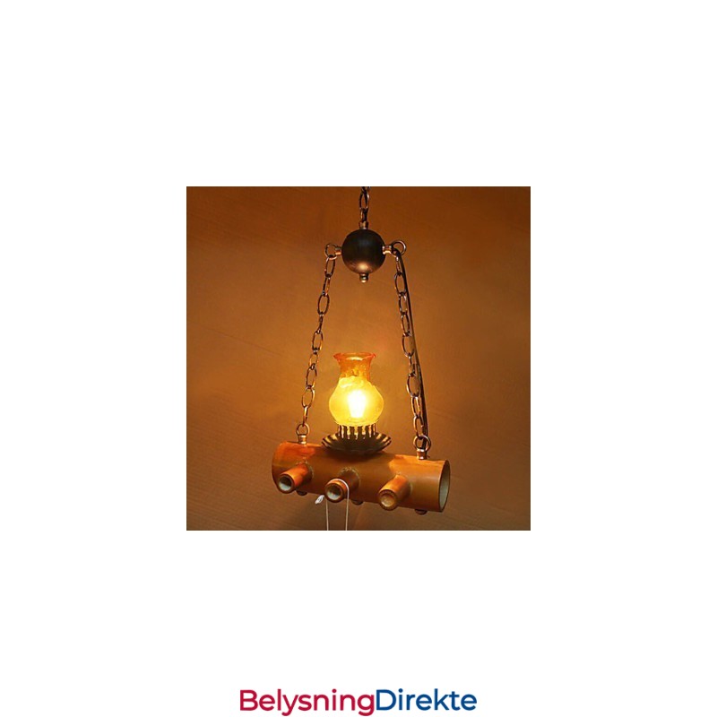 Amerikansk Landlig Antikk Bambus Lysekrone Med Ett Hode